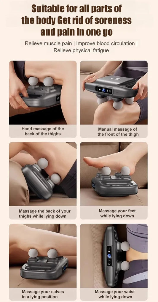 4-Head Handheld Deep Tissue Massager