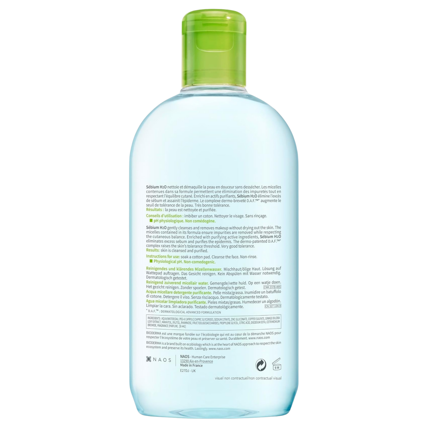 Micellar Water for Oily Skin - Bioderma Sébium H2O 500ml